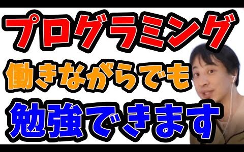 【ひろゆき】プログラミングは働きながらでも勉強できます！職業訓練校に行ってもいいけど働きながらプログラミングが習得できるといいですよね！【プログラミング  プログラマー エンジニア プログラマ】