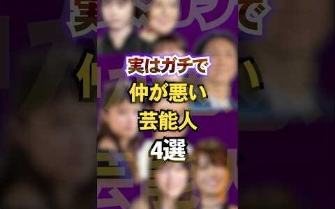 実はガチで仲が悪い芸能人4選