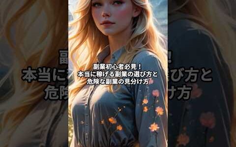 本当に稼げる副業も危険な副業の見分け方　#副業 #shorts