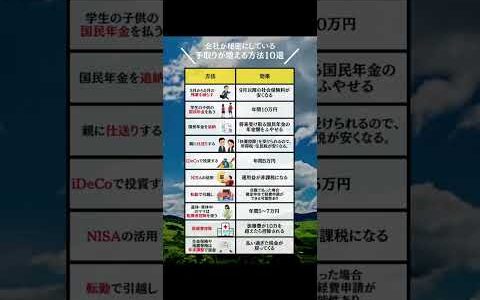 会社が秘密にしている手取りが増える裏技10選、解説、おすすめ、スキル、資格、ビジネスに役立つ豆知識、、倶楽部、稼ぐ、企業、副業、戦略、法則、富裕層、仕事、給与、節約