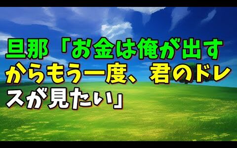 【スカッとひろゆき】旦那「お金は俺が出すからもう一度、君のドレスが見たい」