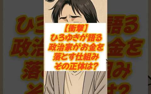 【衝撃】ひろゆきが語る政治家がお金を落とす仕組み、その正体は？#政治ニュース #広告代理店 #税金の使い道
