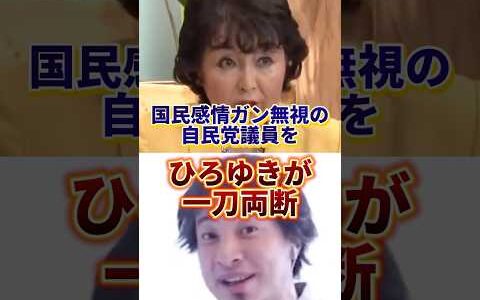 この自民党議員は日本の現状を全く理解していない#政治 #ひろゆき #自民党