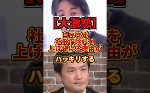 自民党が社会保険料を上げ続ける理由がハッキリする#ひろゆき #政治 #社会保険料