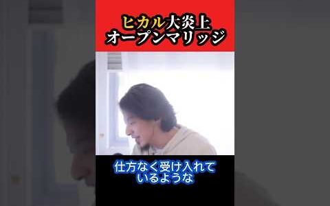 炎上中ヒカルのオープンマリッジについて【ひろゆき/西村博之】#shorts