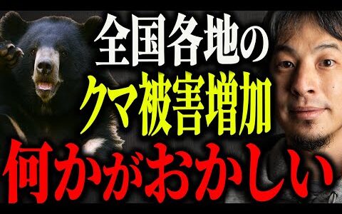 ※クマ被害が全国で増加※熊が出没し人間を襲う本当の理由は●●です【ひろゆき 切り抜き 論破 駆除 ヒグマ ツキノワグマ 動物愛護団 OSO18 北海道 秋田 hiroyuki kirinuki】