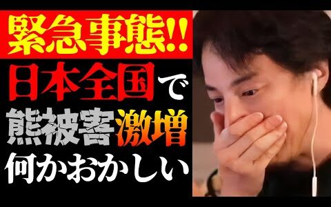 【ひろゆき クマ被害】この話を聞いてゾッとしました…テレビで報道されない日本で相次ぐ熊被害の実態について【切り抜き/ひろゆきの実/ツキノワグマ/ヒグマ/事件/ニュース】