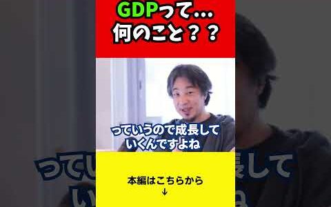 【ひろゆき】今さら聞けない！GDPって何のことなの？ひろゆきが分かりやすく解説！ #ひろゆき #ひろゆき切り抜き#切り抜き #gdp #日経平均株価 #経済成長