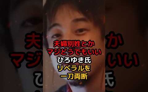 ​【正論】ひろゆき「夫婦別姓なんてどうでもいい」リベラルが一生勝てない致命的な理由 #ひろゆき #夫婦別姓 #論破