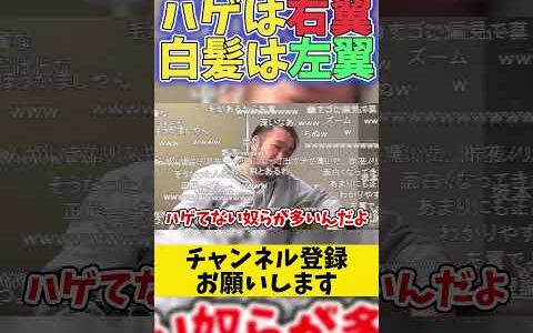 【ひろゆき大爆笑ｗ】ハゲは右翼に白髪は左翼になる神回【ひろゆき/西村博之/Hiroyuki/切り抜き】